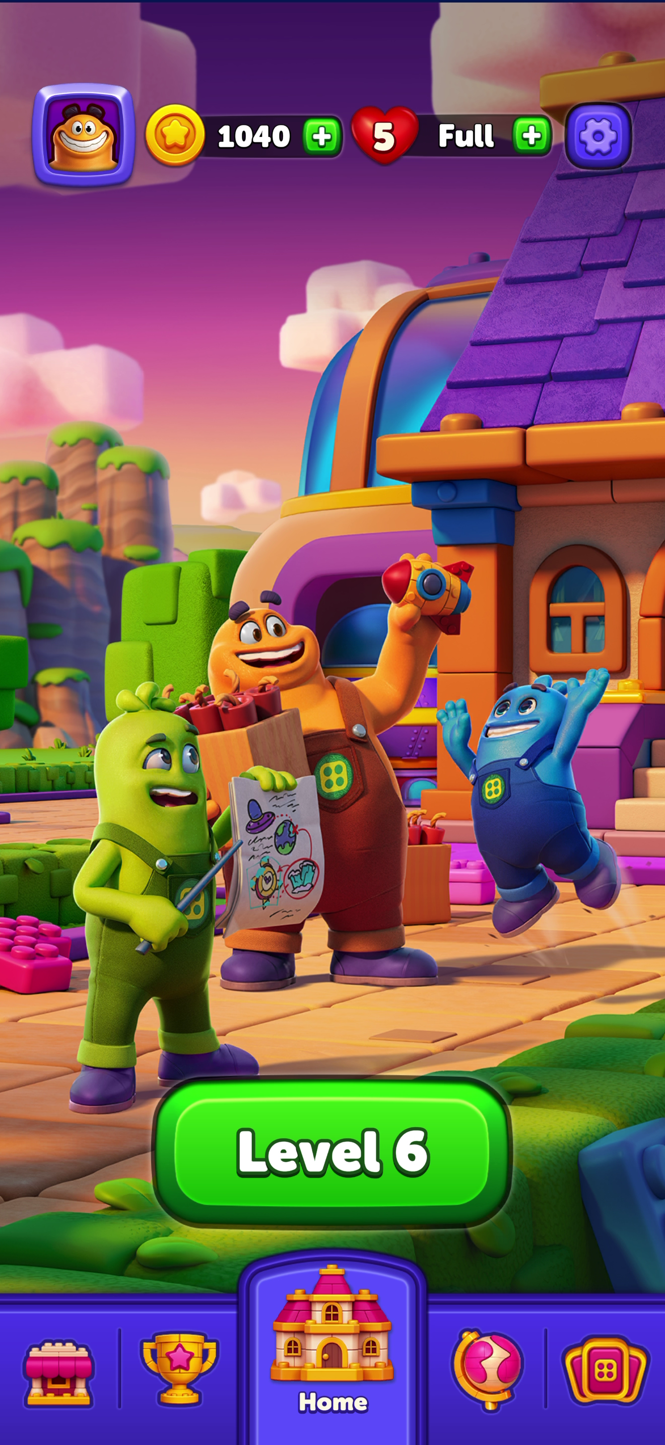 Block Out! Color Sort Puzzle — Home screen