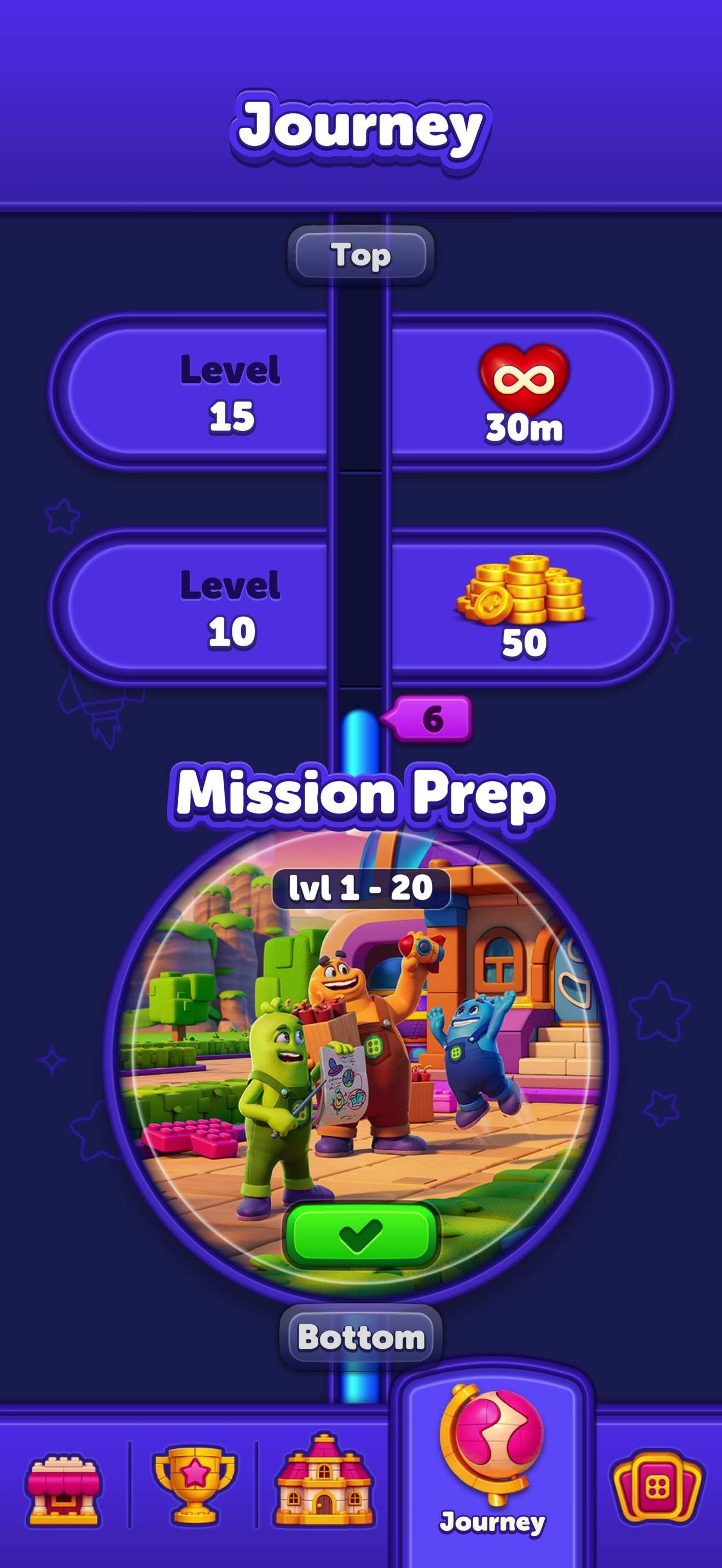 Block Out! Color Sort Puzzle — Progression map