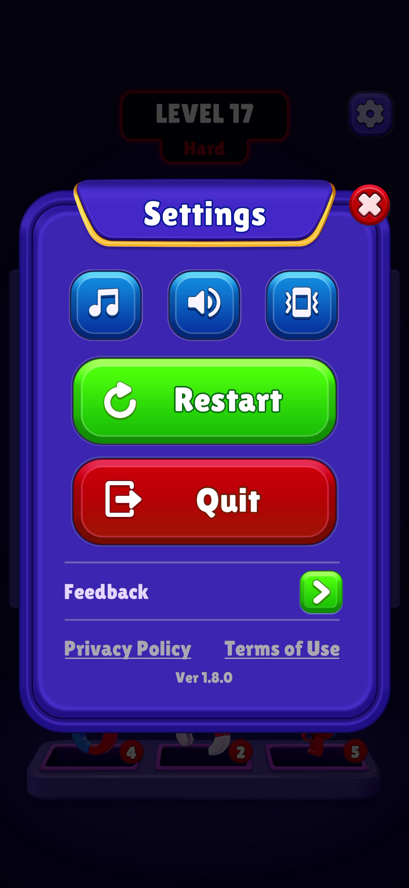 Fluffy Drop — Settings