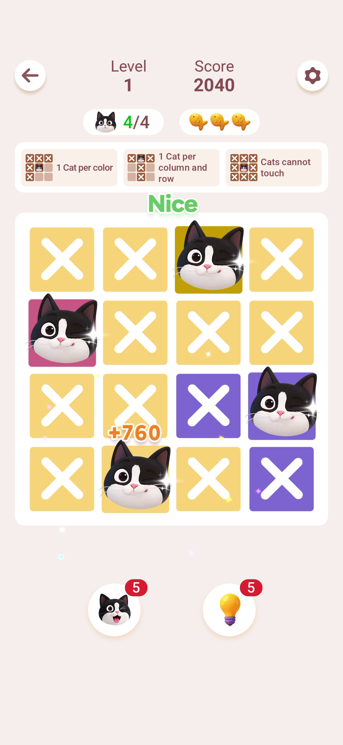 Meowdoku! — Gameplay