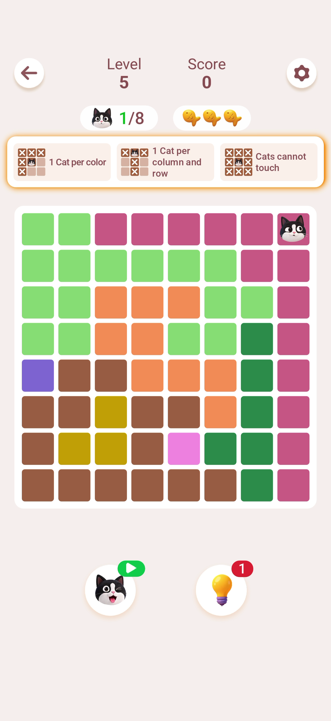 Meowdoku! — Gameplay