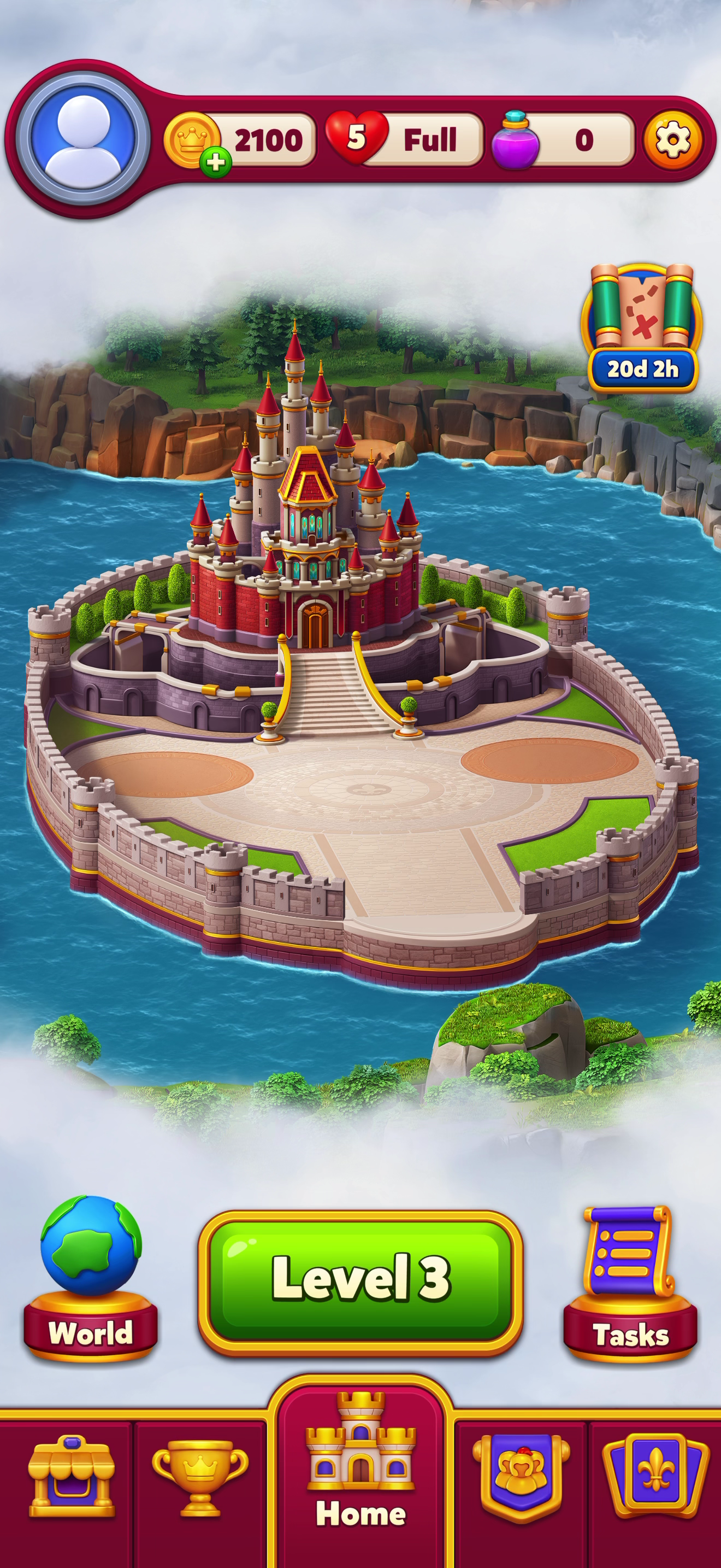 Royal Kingdom — Home screen