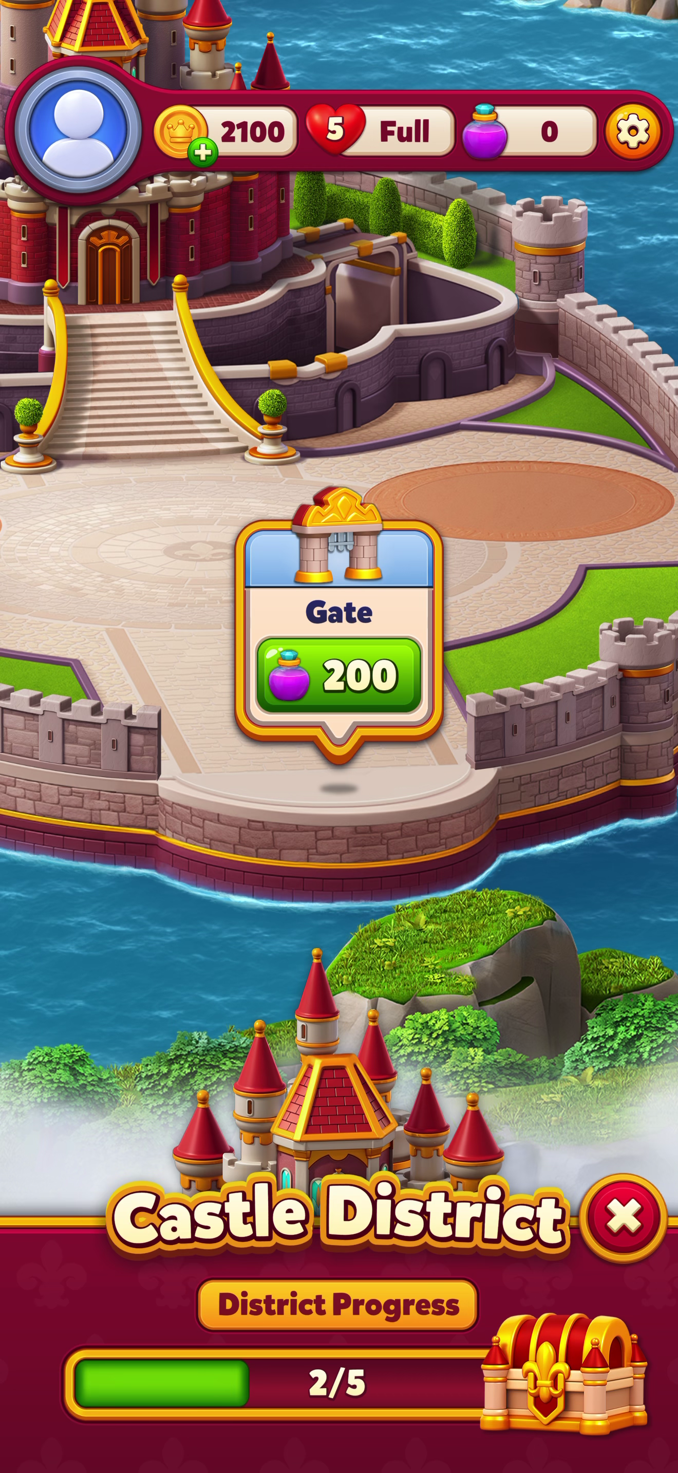 Royal Kingdom — Progression map