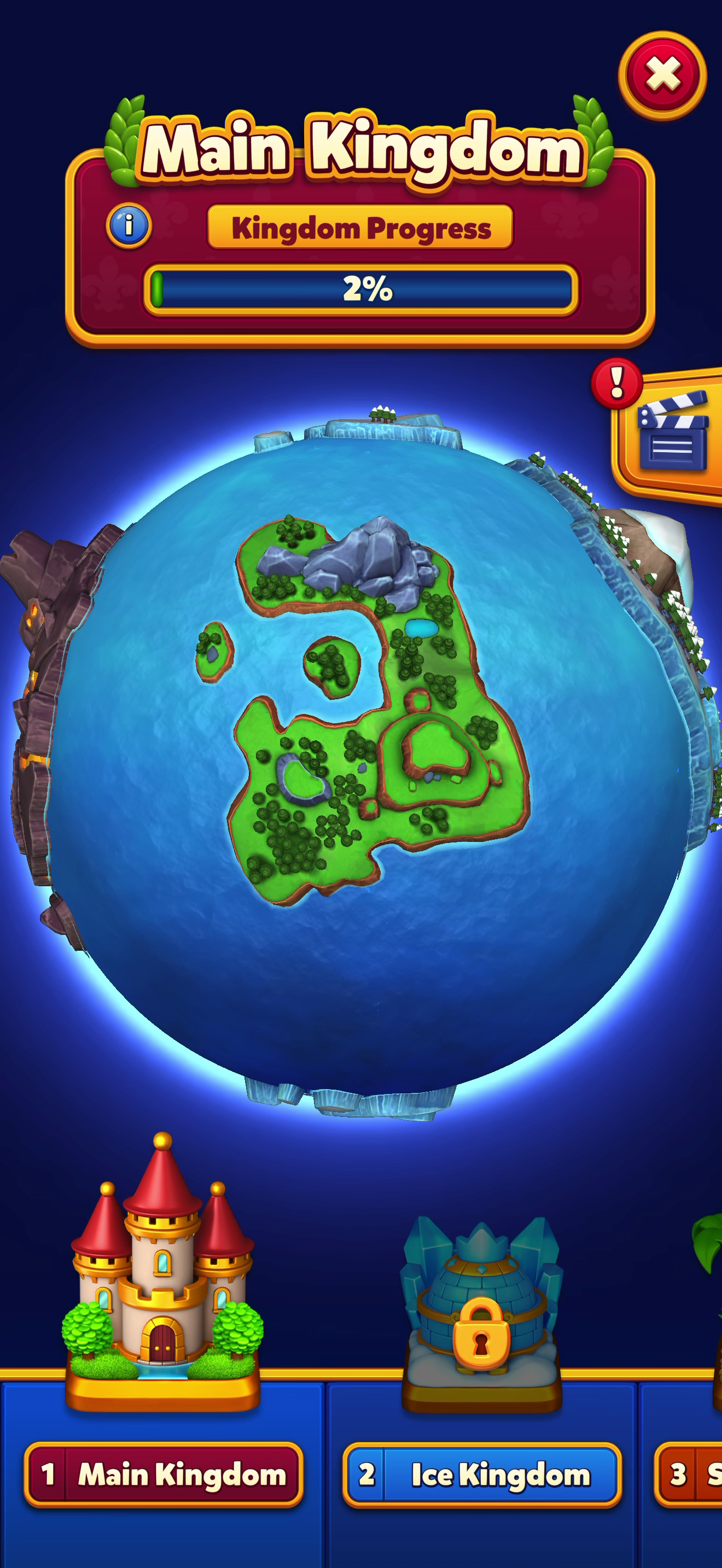 Royal Kingdom — Progression map
