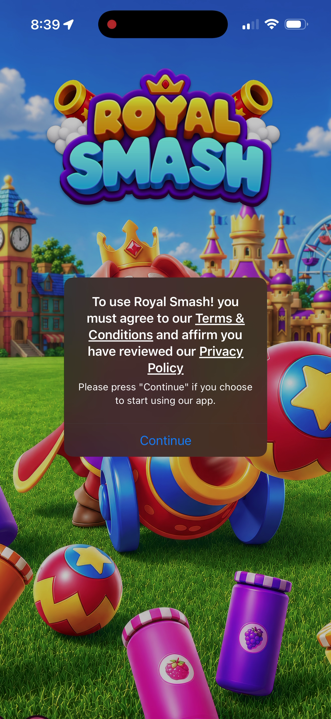 Royal Smash — Consent & privacy